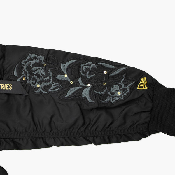 Seattle Mariners Women's Black Alpha Industries Bomber Jacket