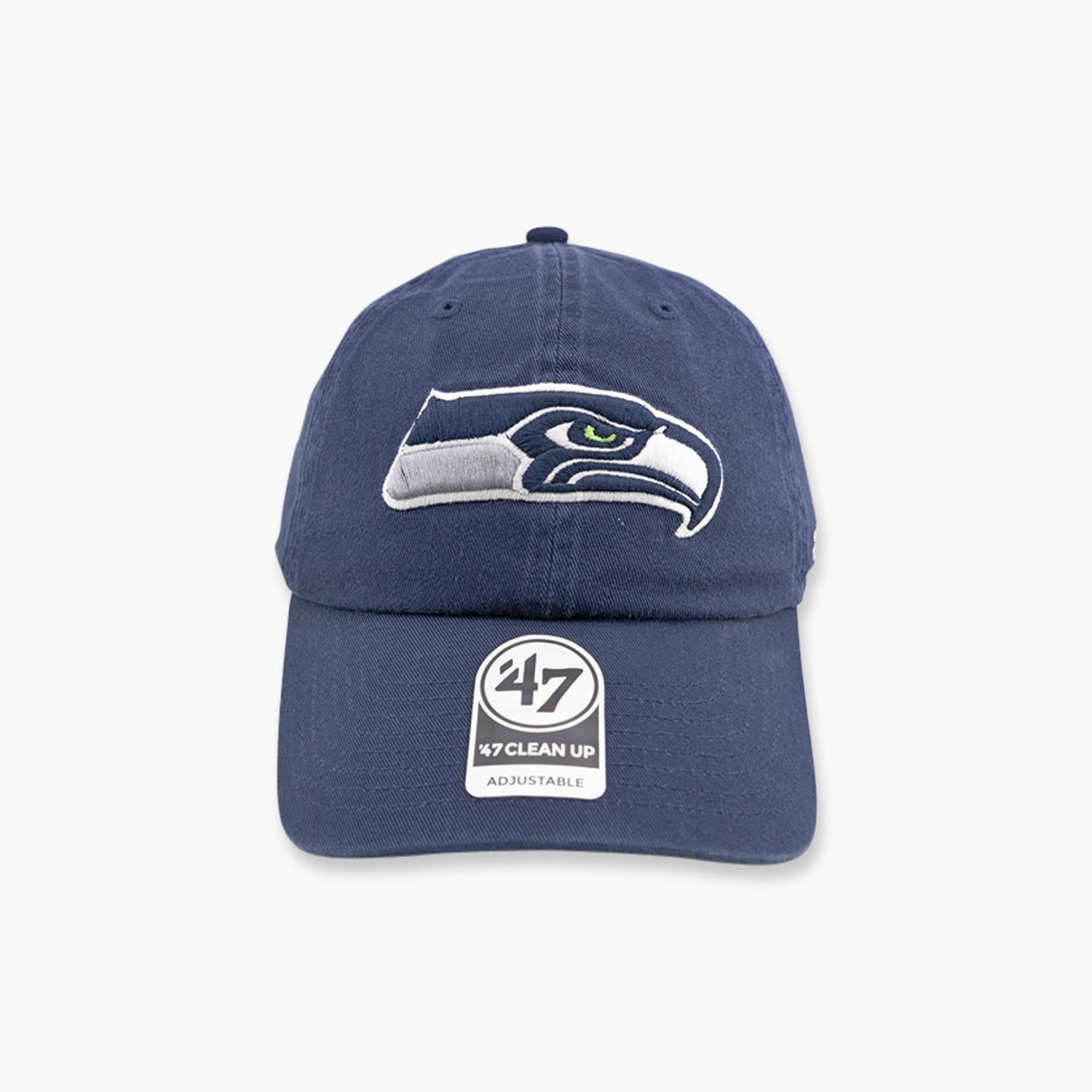 Seattle Seahawks キャップ ワンサイズ Seattle Seahawks Navy Clean Up Adjustable Hat – Simply Seattle