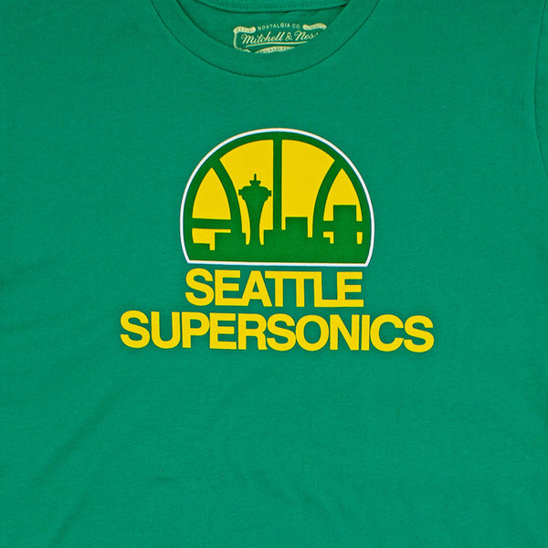 Seattle Supersonics Green Skyline Youth T-Shirt