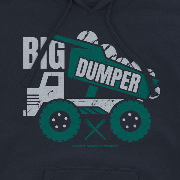 Big Dumper Truck Navy Hoodie
