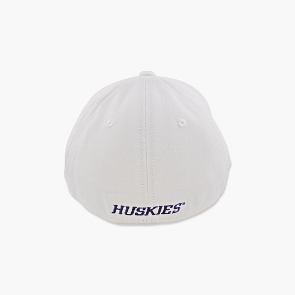 Washington Huskies White Primary Logo FlexFit Hat