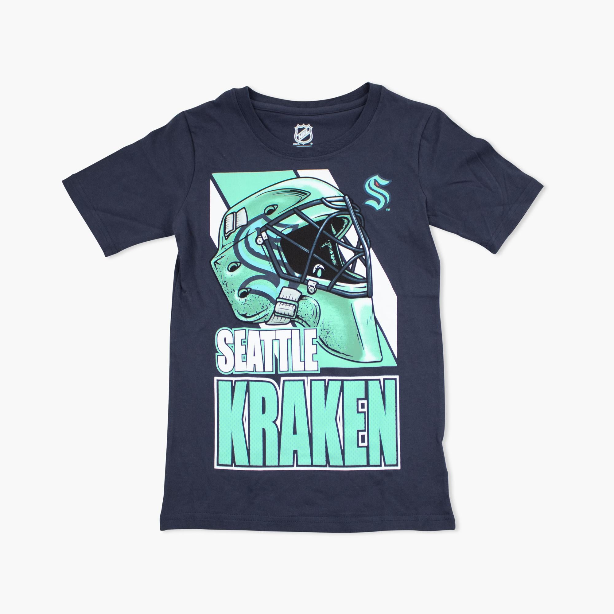 Seattle Kraken Bucket Head Youth Navy T-Shirt X-Large (16-18)