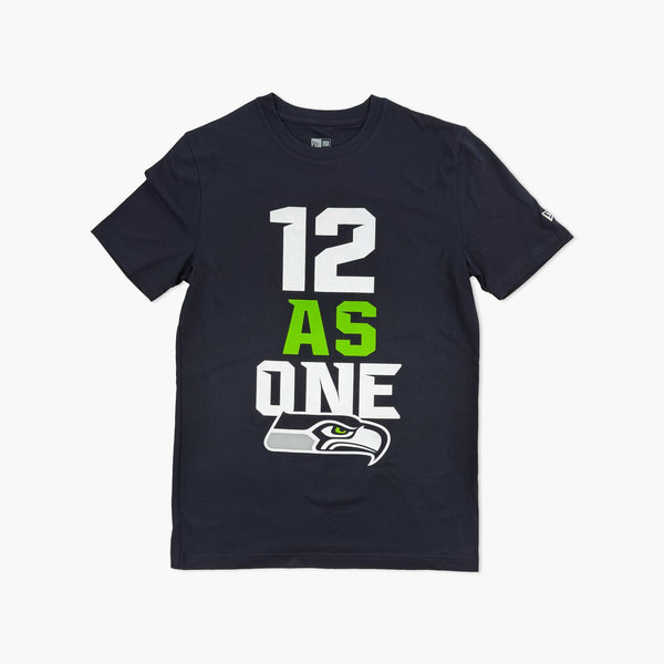 Seattle Seahawks 12 as One Navy T-Shirt