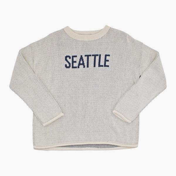 Seattle Women's Town Pride Natural/Jean Boxy Wool Sweater