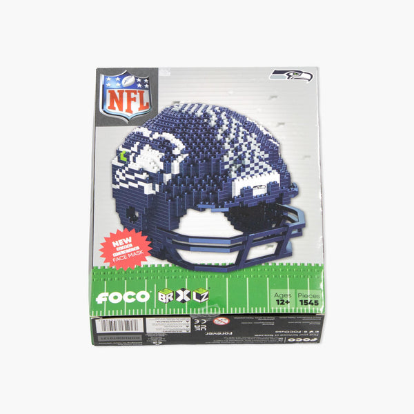 Seattle Seahawks Replica Helmet 3-D BRXLZ Set