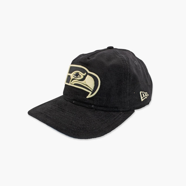 Seattle Seahawks Black Nostalgic Corduroy Snapback