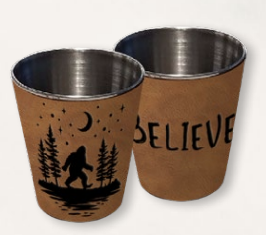 Bigfoot Faux Leather Shot Glass