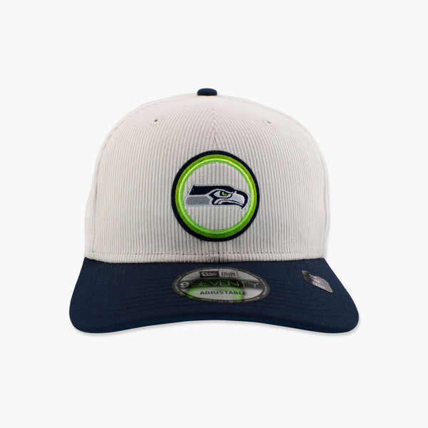 Seattle Seahawks Cream/Navy Loyal Corduroy Snapback