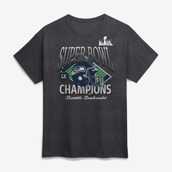Seattle Seahawks Under the Lights Super Bowl Champions Charcoal Heather T-Shirt