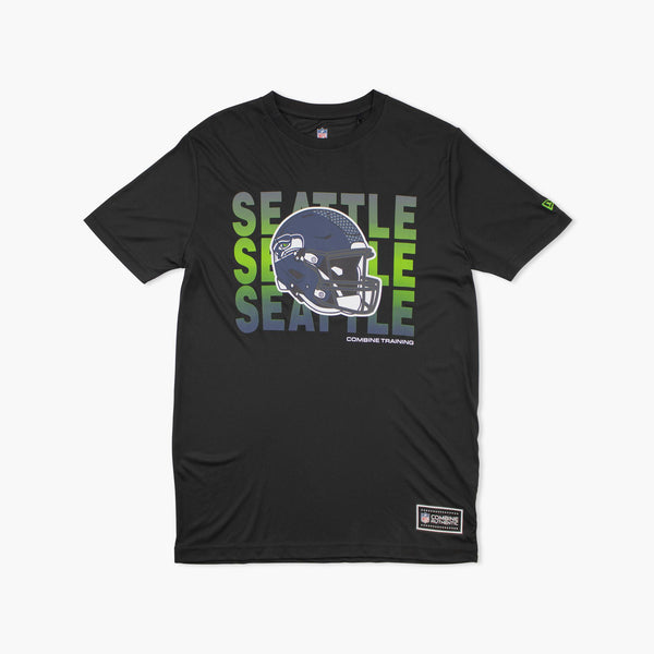 Seattle Seahawks 2025 Training Camp Helmet Black Dri-Fit T-Shirt