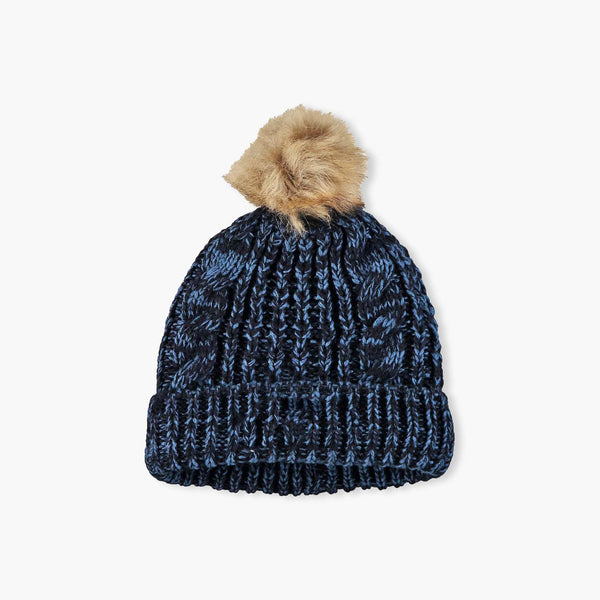 Seattle Seahawks Womens Navy Meeko Cuff Pom Beanie