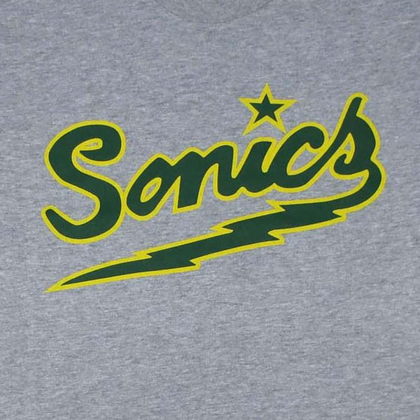 Seattle SuperSonics Grey Lightning Bolt Premium T-Shirt