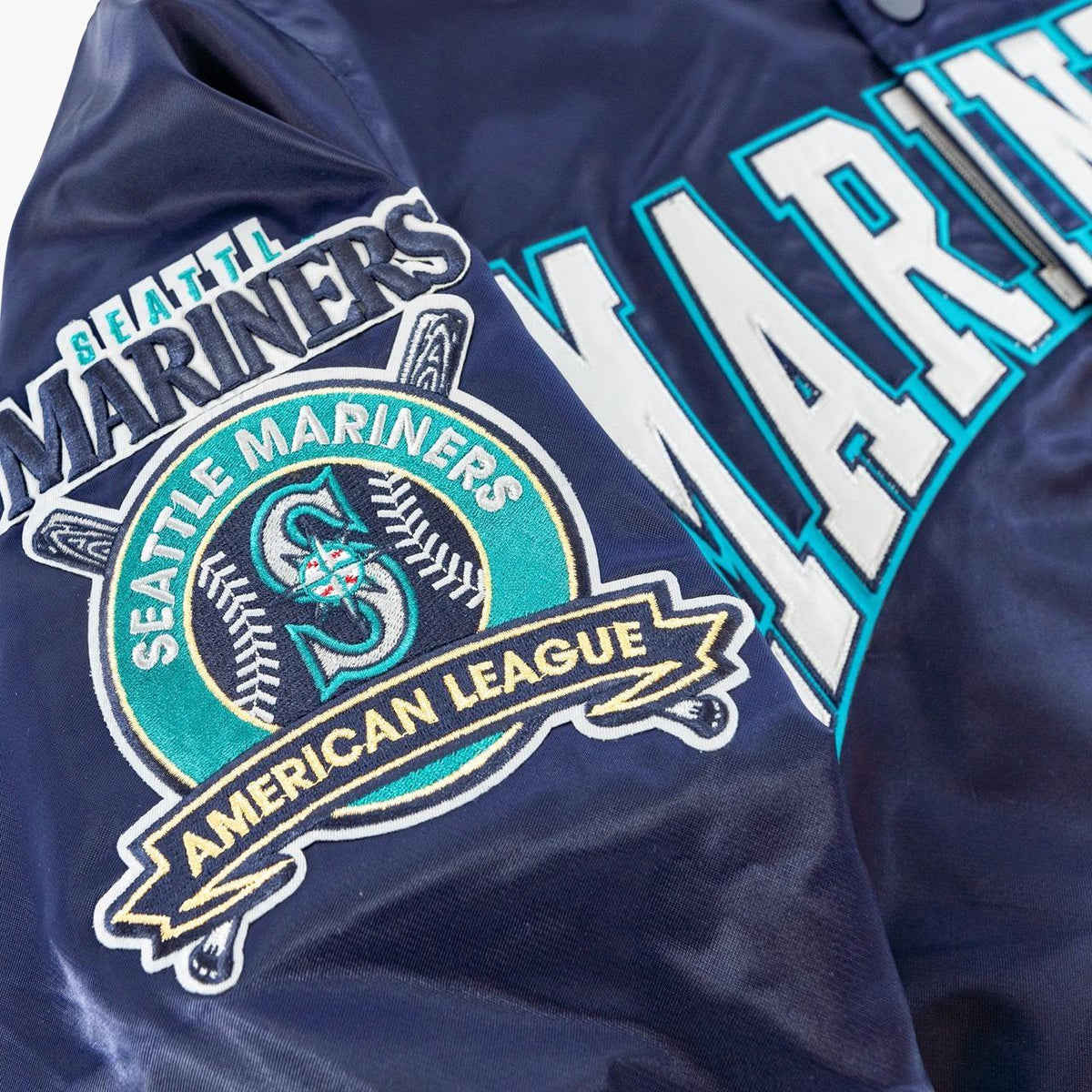 Seattle Mariners Crest Satin Jacket Simply Seattle