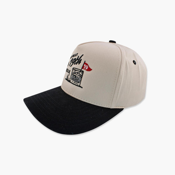 19th Hole Cream and Black Hat