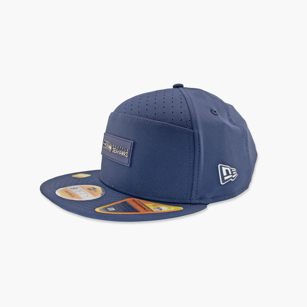 Seattle Seahawks 2025 Sideline Navy Flat Bill Performance Snapback