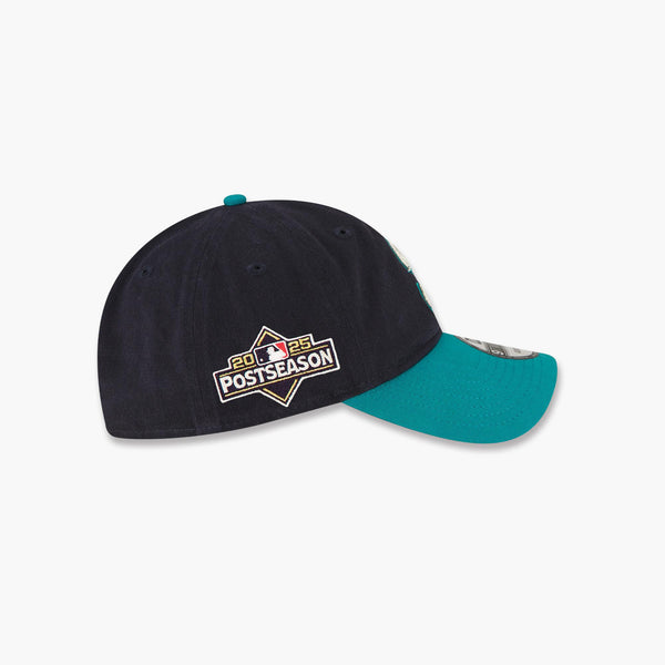 Seattle Mariners Navy/Teal Two-Tone 2025 Postseason Side Patch Adjustable Hat