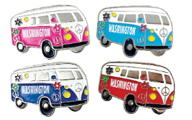 Washington Hippy Van Magnet