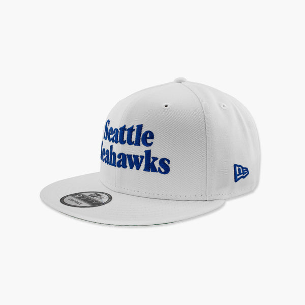 Seattle Seahawks 1980's Sideline White Flat Bill Snapback