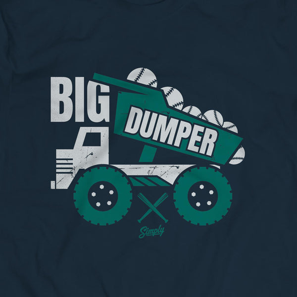 Big Dumper Truck Navy T-Shirt