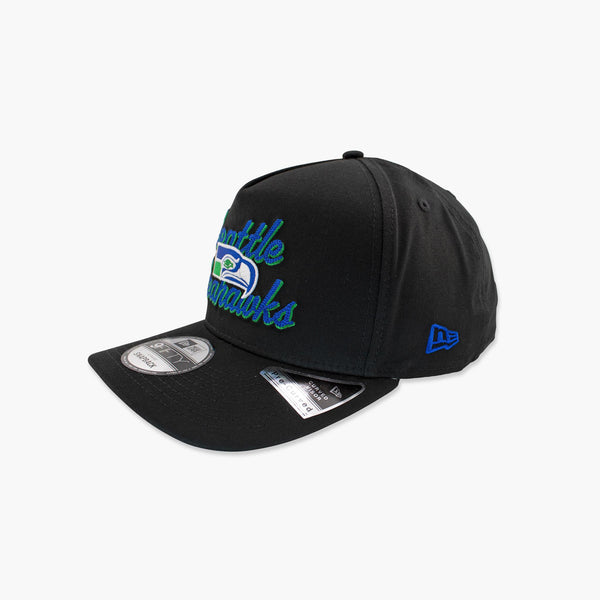 Seattle Seahawks Black Throwback Chainstitch Snapback