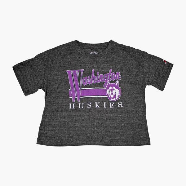 Washington Huskies Charcoal Sloping Script Women's T-Shirt