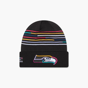 Seattle Seahawks 2025 Crucial Catch Black Beanie