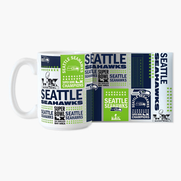 Seattle Seahawks Super Bowl LX Champions 15oz Mug