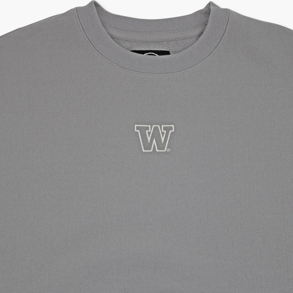 Washington Huskies Wolf Grey Premium Heavyweight Crewneck