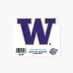 Washington Huskies Purple "W" Sticker