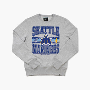 Seattle Mariners Relay Grey Letters Headline Crewneck