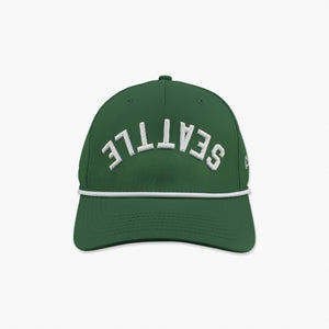Seattle Green Rope Upside Down Embroidered Golf Snapback