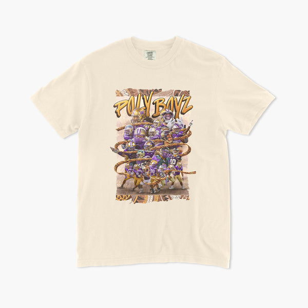 Washington Huskies "Poly Boyz" Say Who Project Cream T-Shirt
