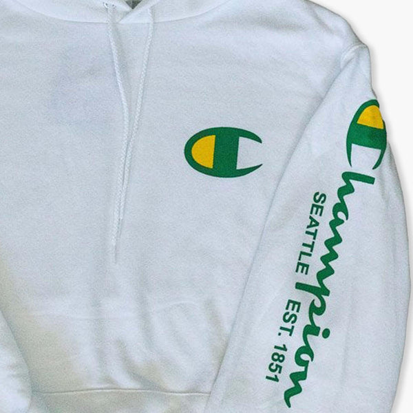 Seattle Champion Sonics White Hoodie