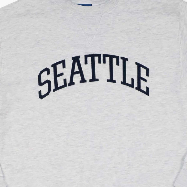 Seattle Applique Iced Heather Big Cotton Crewneck