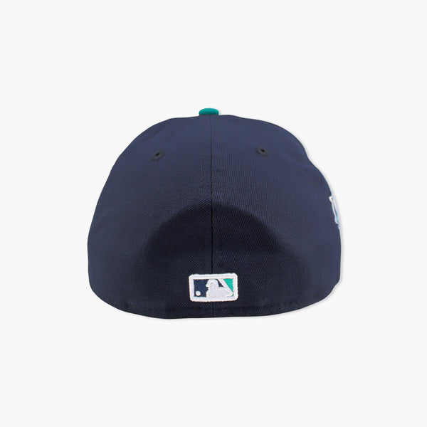 Seattle Mariners 50th Anniversary Side Patch Navy/Teal Fitted Hat