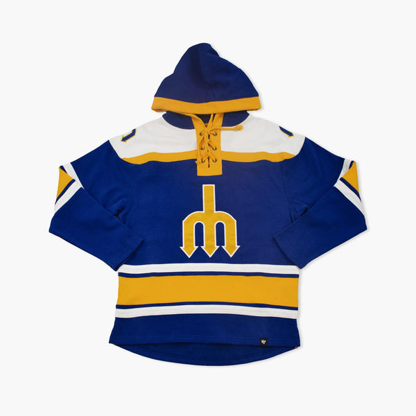 Seattle Mariners Trident Royal Superior Lacer Hoodie