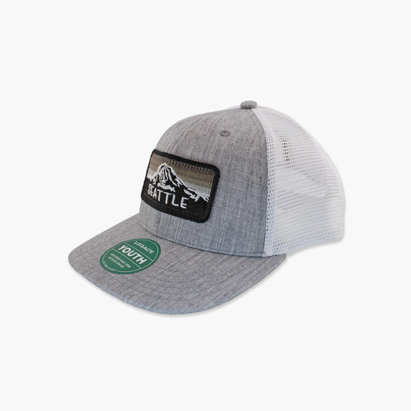 Tonal Horizon Melange Grey/White Seattle Youth Trucker Hat