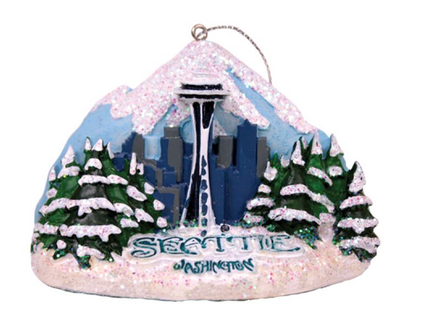 Skyline and Mountain Resin Ornament