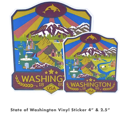 State of Washington 2.5" Sticker