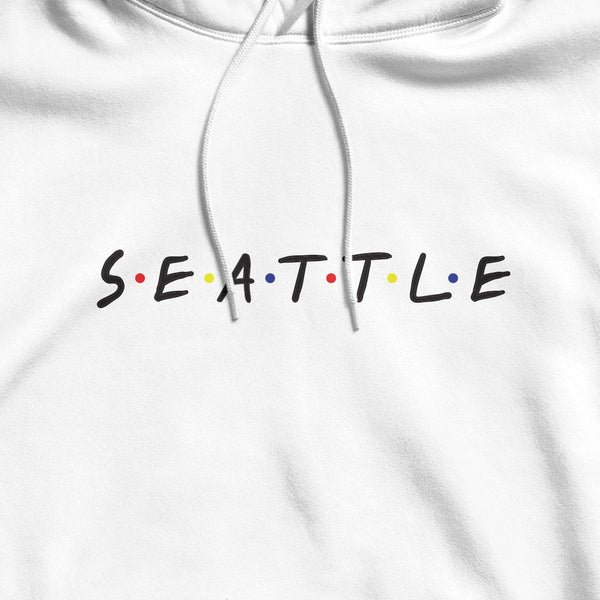 Seattle "Friends" White Hoodie