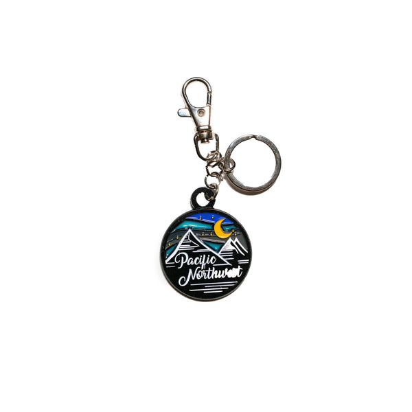 Pacific Northwest Nighttime Keychain