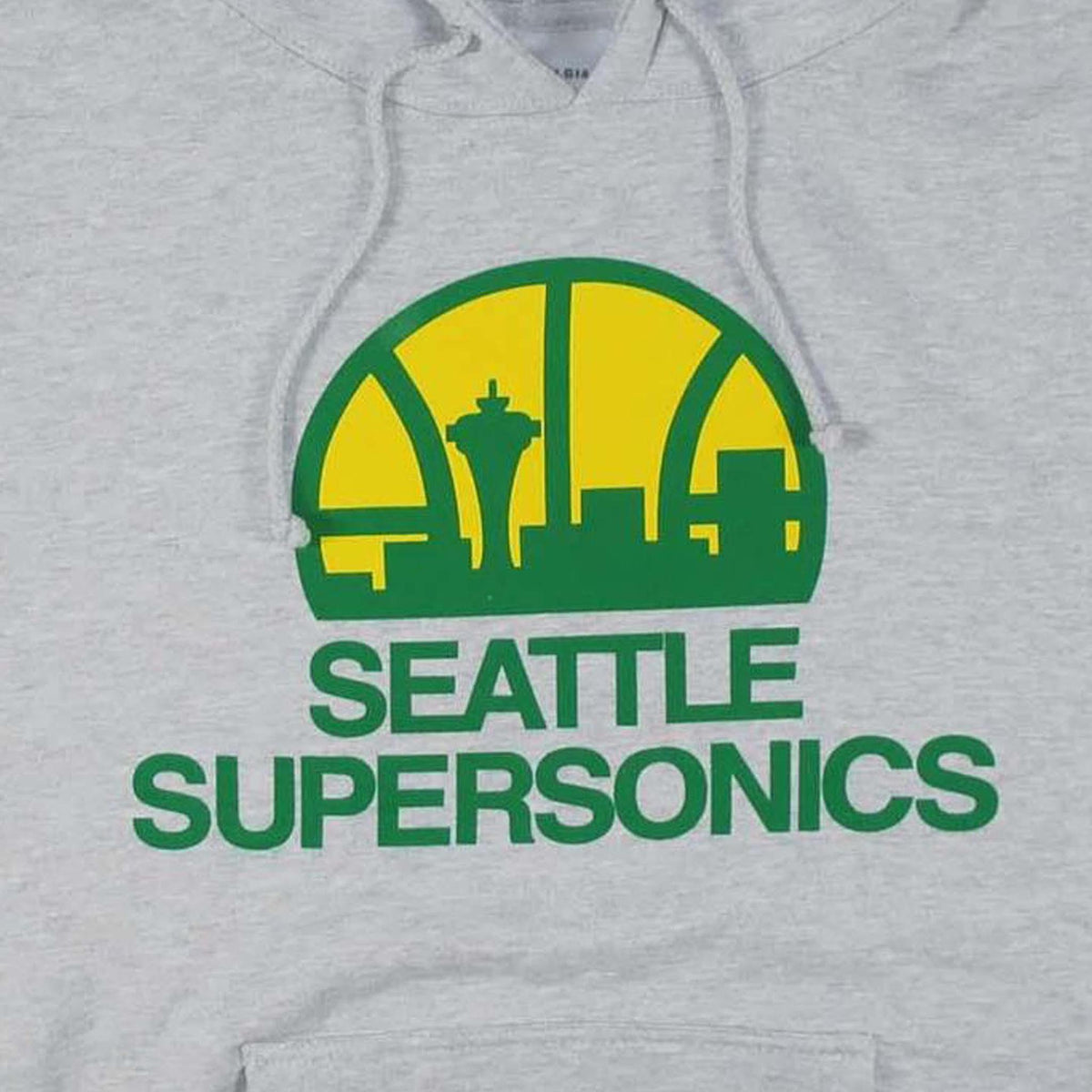 Seattle SuperSonics Grey Kamikaze Crewneck, Medium