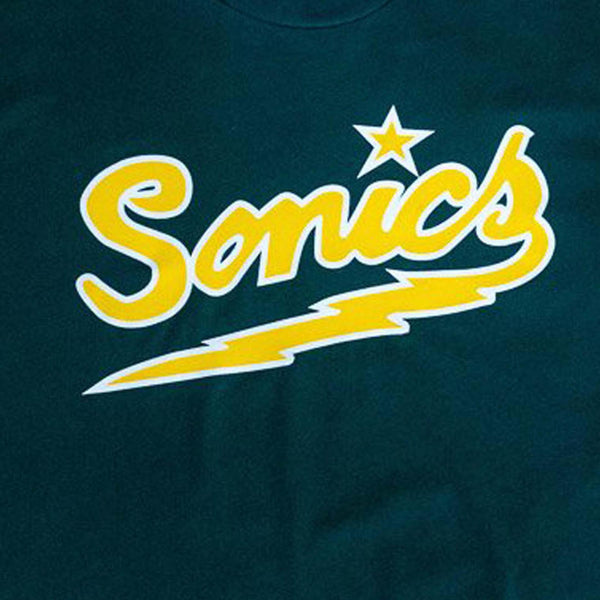 Seattle SuperSonics Green Lightning Bolt Logo Premium T-Shirt