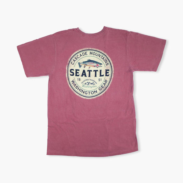 Intone Trout Mountains Maroon T-Shirt