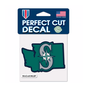Seattle Mariners State Shape 4" x 4" Decal