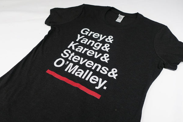 Grey's Anatomy Names Women's Heather Black T-Shirt