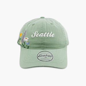 Floral Wild Script Sage Seattle Hat