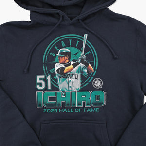 Seattle Mariners Navy Ichiro Suzuki HOF Hitter Hoodie