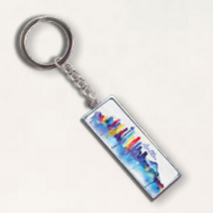 Seattle Watercolor Scenic Keychain
