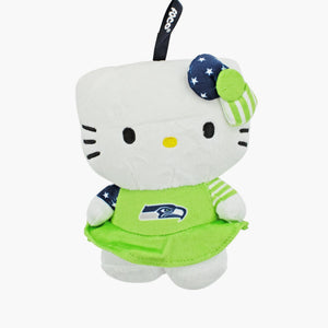 Seattle Seahawks Hello Kitty Action Green 6" Keychain Plush